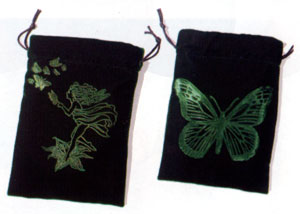 Fairy / Faery / Dragonfly Velvet Bag - Tarot - Stones - Spell